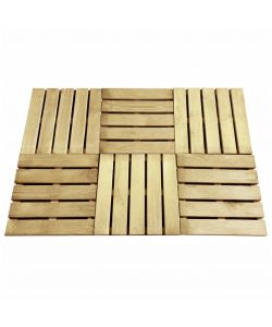 Piastrelle per Decking 6 pz 50x50 cm in Legno Verde