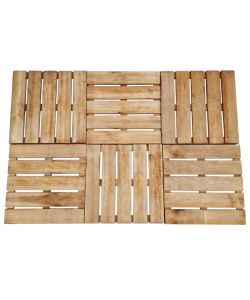 Pannelli per Decking 6 pz 50x50 cm in Legno Marrone