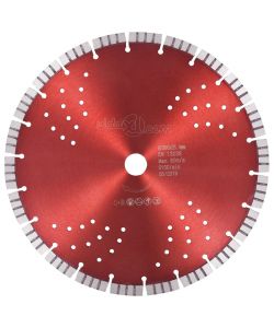  Disco da Taglio Diamantato con Turbo e Fori in Acciaio 300 mm