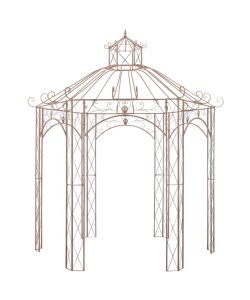 Padiglione da Giardino Marrone Anticato 3 m in Ferro