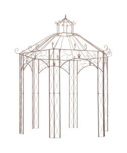 Padiglione da Giardino Marrone Anticato 3 m in Ferro
