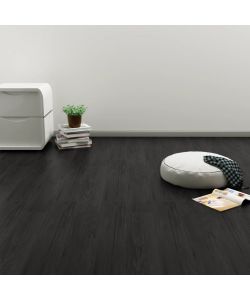 Listoni Pavimenti Autoadesivi 4,46 mq 3 mm PVC Rovere Antracite