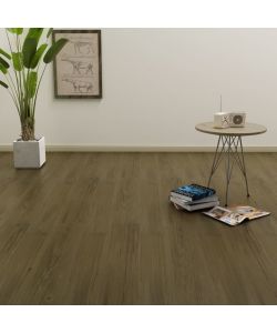 Listoni per Pavimenti Autoadesivi 4,46 mq 3 mm in PVC Marrone