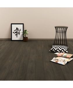 vidaXL Pavimenti Autoadesivi in PVC - Marrone Scuro - 4.46 mq