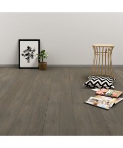 Listoni Pavimenti Autoadesivi 4,46 mq 3 mm PVC Grigio e Marrone