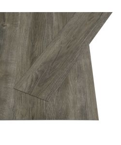 Listoni Pavimenti Autoadesivi 4,46 mq 3 mm PVC Grigio e Marrone