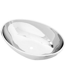 Lavandino 40x33x13,5 cm in Ceramica Argento