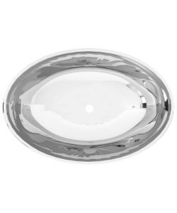 Lavandino 40x33x13,5 cm in Ceramica Argento