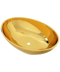Lavandino 40x33x13,5 cm in Ceramica Oro