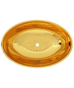 Lavandino 40x33x13,5 cm in Ceramica Oro