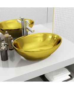 Lavandino 40x33x13,5 cm in Ceramica Oro