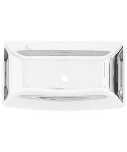 Lavandino 71x38x13,5 cm in Ceramica Argento