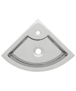 Lavandino con Troppopieno 45x32x12,5 cm in Ceramica Argento
