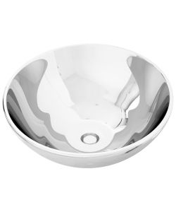 Lavandino 32,5x14 cm in Ceramica Argento