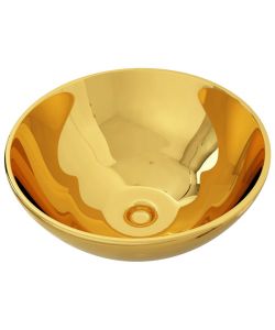Lavandino 32,5x14 cm in Ceramica Oro