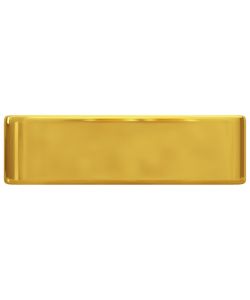 Lavandino con Foro per Rubinetto 45x32x12,5 cm in Ceramica Oro