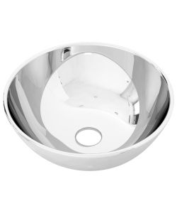 Lavandino 28x10 cm in Ceramica Argento