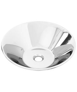 Lavandino 42x14 cm in Ceramica Argento