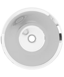 Lavandino 42x14 cm in Ceramica Argento