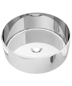 Lavandino 40x15 cm in Ceramica Argento