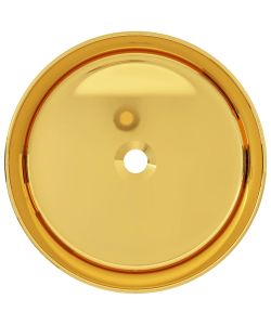 Lavandino 40x15 cm in Ceramica Oro