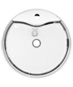 Lavandino con Troppopieno 46,5x15,5 cm in Ceramica Argento
