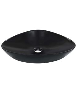 Lavandino 58,5x39x14 cm in Ceramica Nero