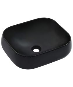 Lavandino 44,5x39,5x14,5 cm in Ceramica Nero