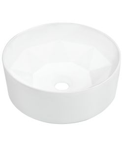 Lavandino 36x14 cm in Ceramica Bianco