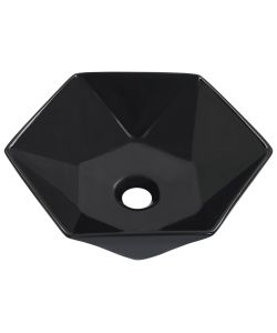 Lavandino 41x36,5x12 cm in Ceramica Nero