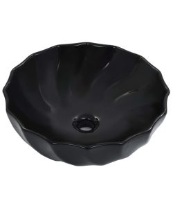 Lavandino 46x17 cm in Ceramica Nero