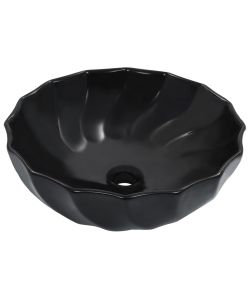 Lavandino 46x17 cm in Ceramica Nero