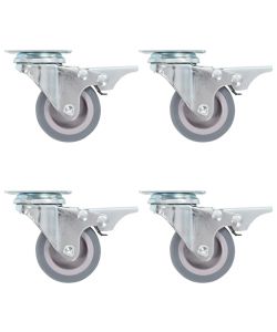 Ruote Girevoli con Doppio Freno 4 pz 50 mm 143418