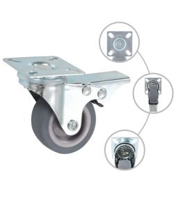 Ruote Girevoli con Doppio Freno 4 pz 50 mm 143418