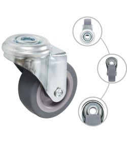 Ruote Girevoli con Foro per Bulloni 4 pz 50 mm 143422