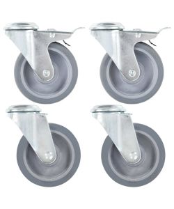Ruote Girevoli con Foro per Bulloni 4 pz 100 mm 143432