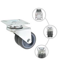 Ruote Girevoli Gemellate 4 pz 50 mm 143437