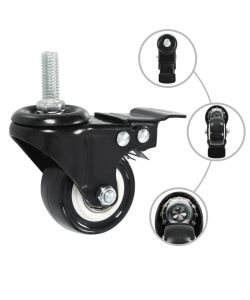 Ruote Girevoli con Doppio Freno 4 pz 50 mm 143440