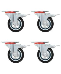 Ruote Girevoli con Doppio Freno 4 pz 75 mm 143443
