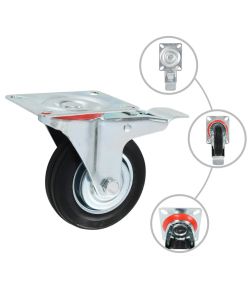Ruote Girevoli con Doppio Freno 4 pz 100 mm