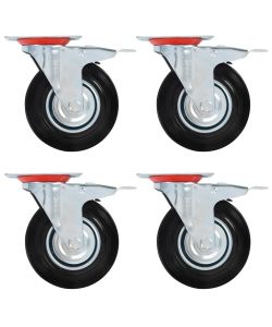 Ruote Girevoli con Doppio Freno 4 pz 125 mm