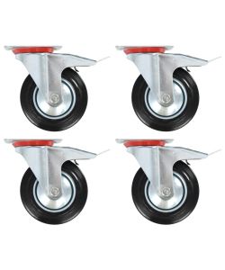 Ruote Girevoli con Doppio Freno 4 pz 160 mm