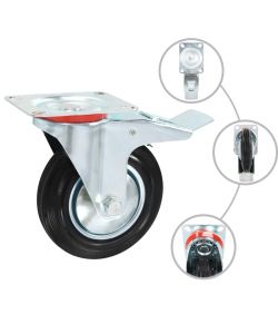 Ruote Girevoli con Doppio Freno 4 pz 160 mm