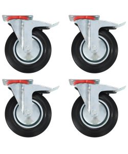 Ruote Girevoli con Doppio Freno 4 pz 200 mm