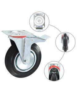 Ruote Girevoli con Doppio Freno 4 pz 200 mm