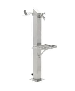 Fontanella a Colonna in Acciaio Inossidabile Quadrata 95 cm