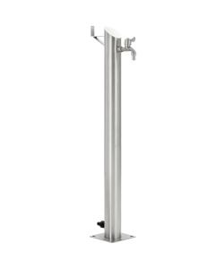 Fontanella a Colonna in Acciaio Inossidabile Rotonda 95 cm
