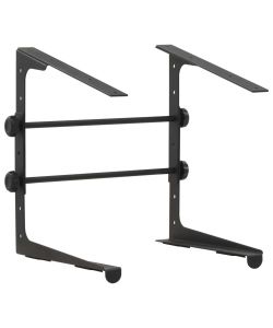 Supporto per PC Portatile Nero 30,5x28x(24,5-37,5) cm Acciaio