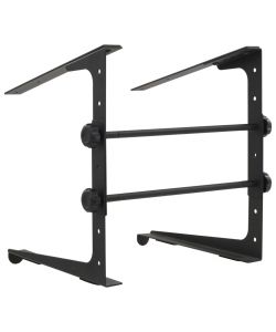 Supporto per PC Portatile Nero 30,5x28x(24,5-37,5) cm Acciaio
