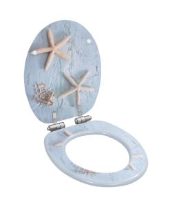 Tavoletta WC Coperchio Chiusura Morbida MDF Stella Marina